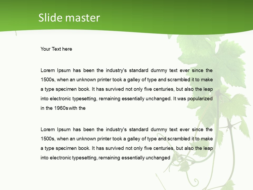 Framing Pastoral Plant PowerPoint Template