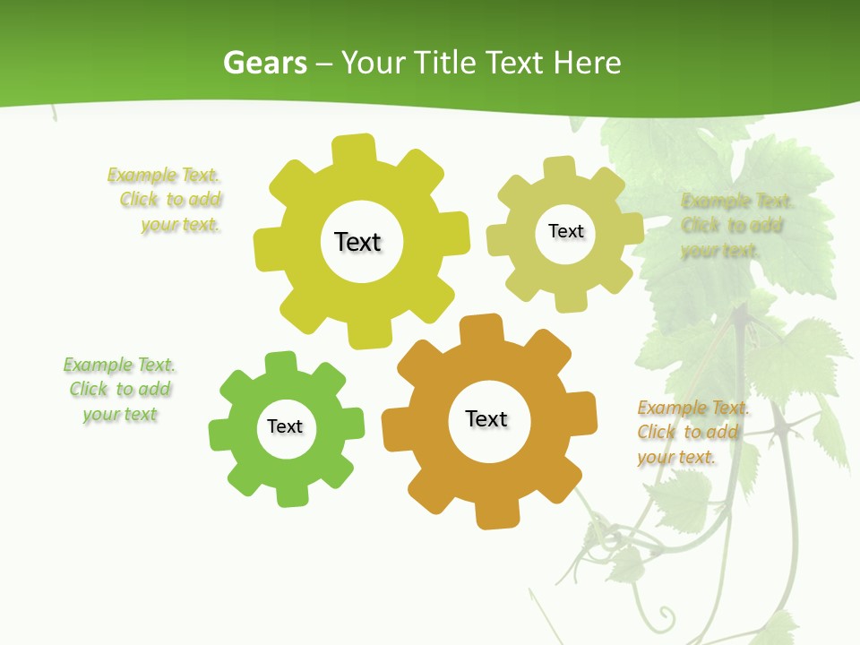 Framing Pastoral Plant PowerPoint Template