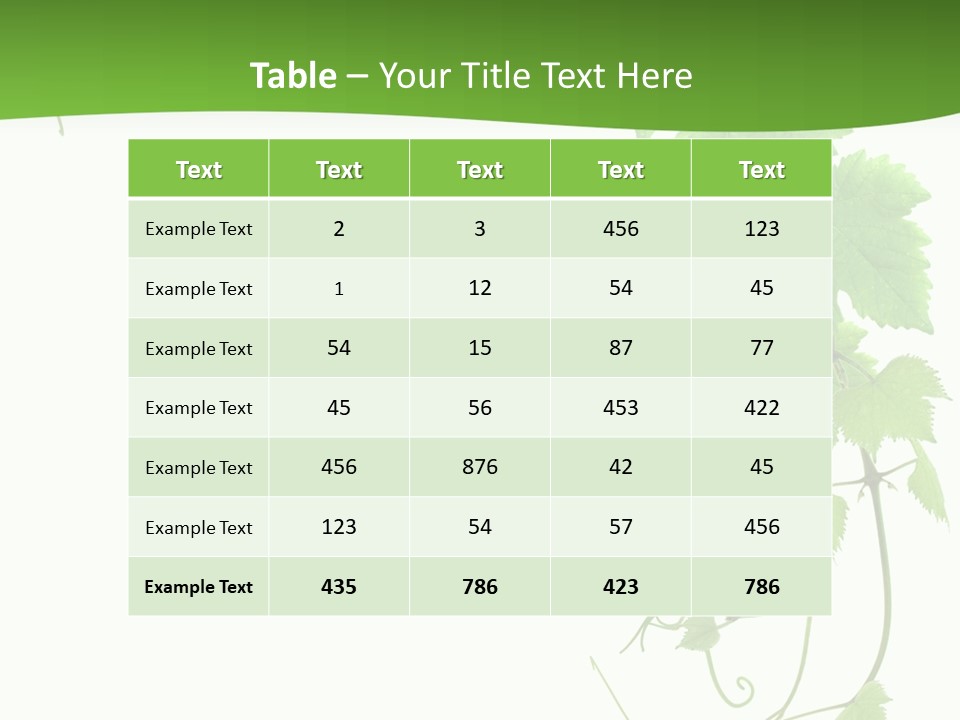 Framing Pastoral Plant PowerPoint Template