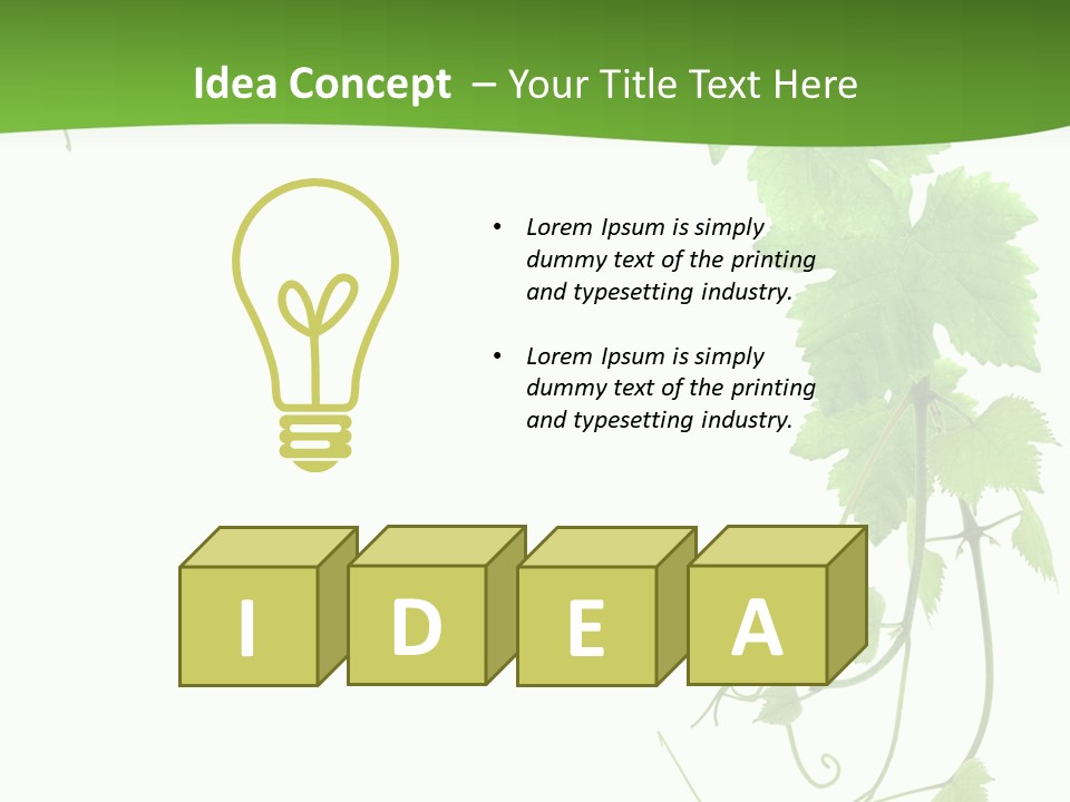 Framing Pastoral Plant PowerPoint Template