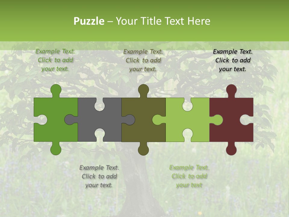 Tree Buddhism Meadow PowerPoint Template