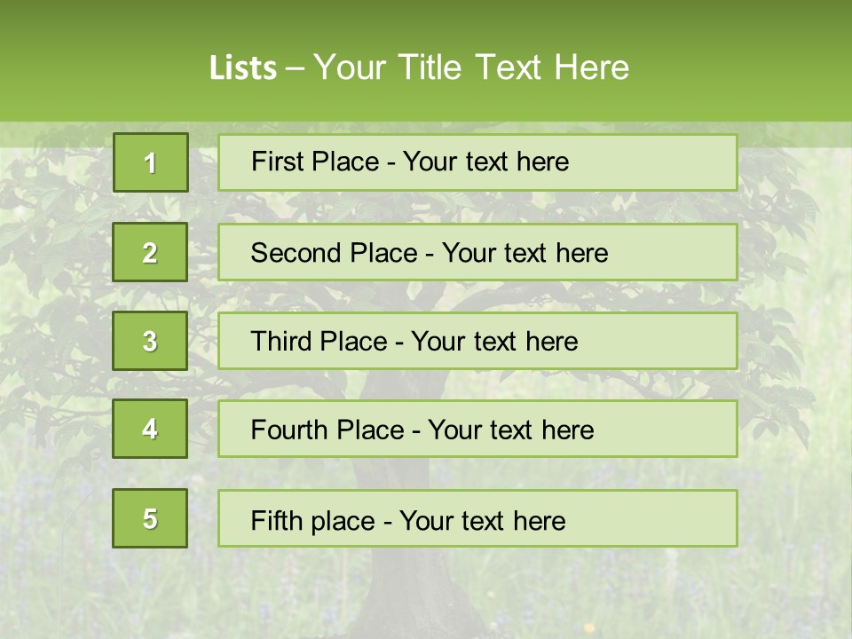 Tree Buddhism Meadow PowerPoint Template
