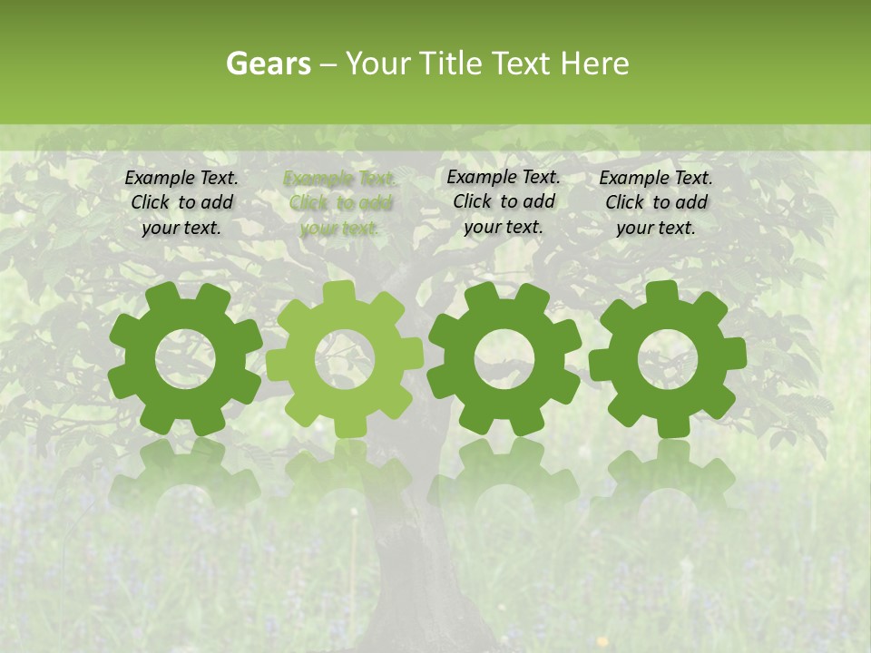 Tree Buddhism Meadow PowerPoint Template