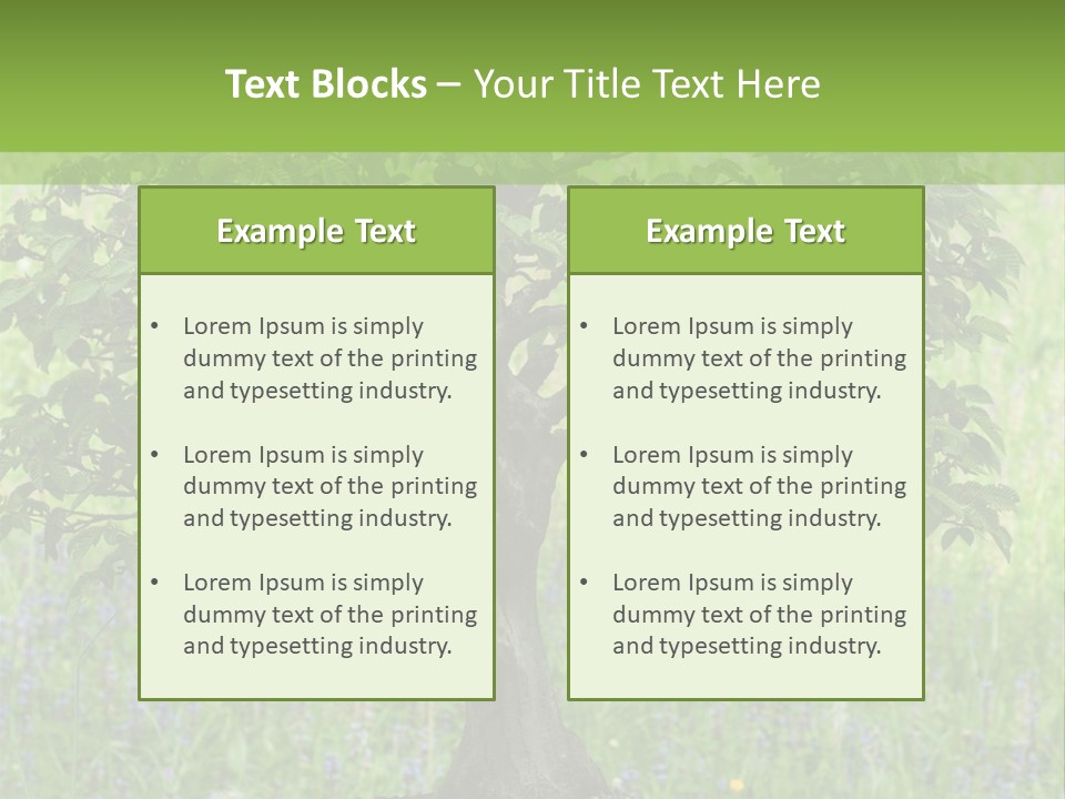 Tree Buddhism Meadow PowerPoint Template