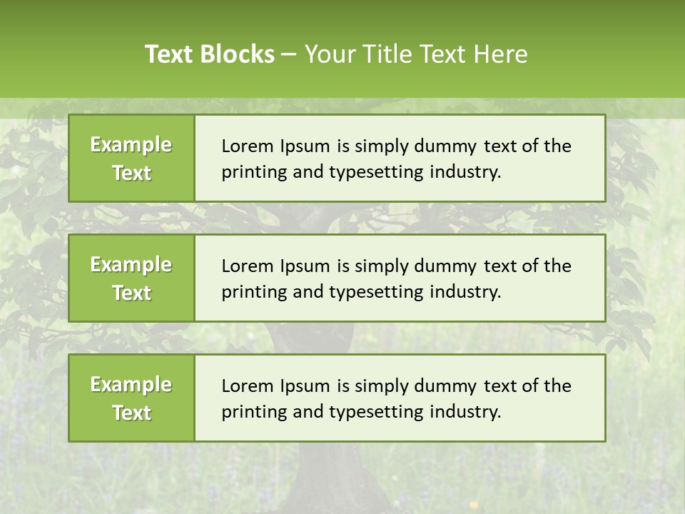 Tree Buddhism Meadow PowerPoint Template