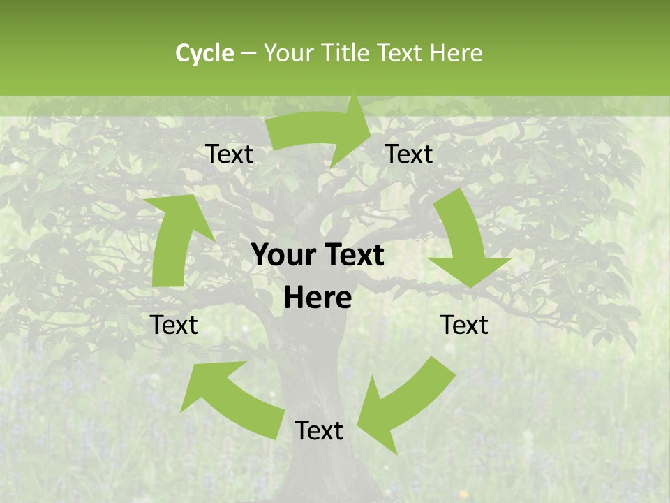 Tree Buddhism Meadow PowerPoint Template