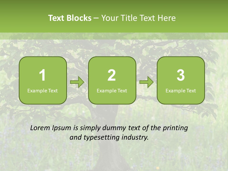 Tree Buddhism Meadow PowerPoint Template