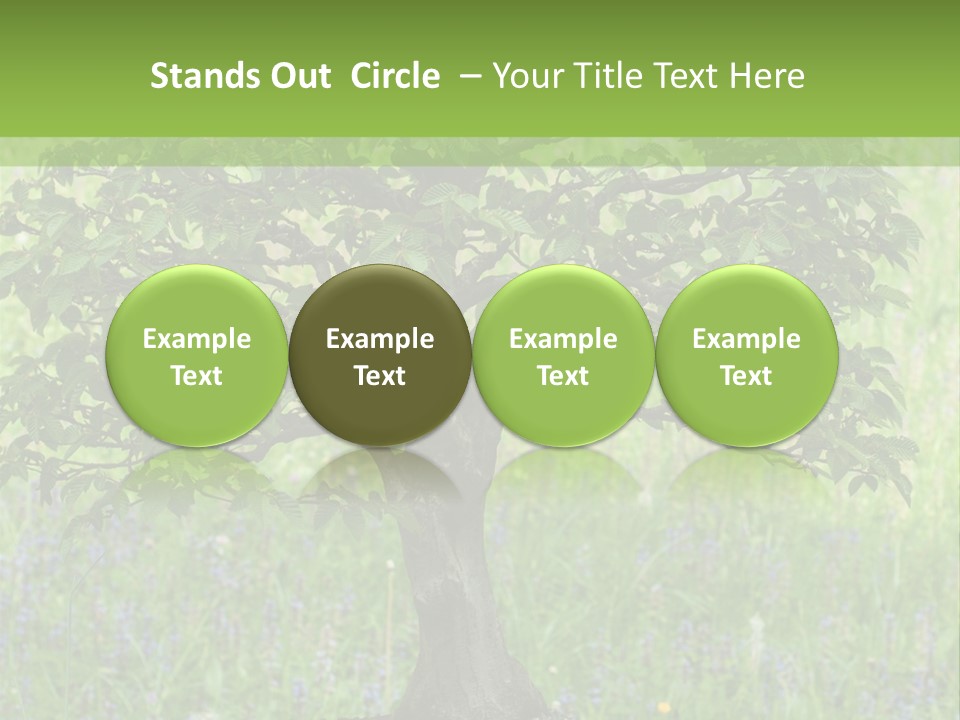 Tree Buddhism Meadow PowerPoint Template