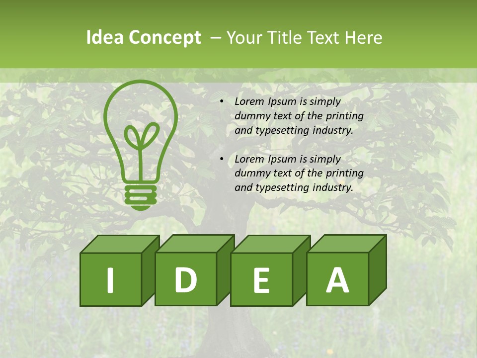 Tree Buddhism Meadow PowerPoint Template