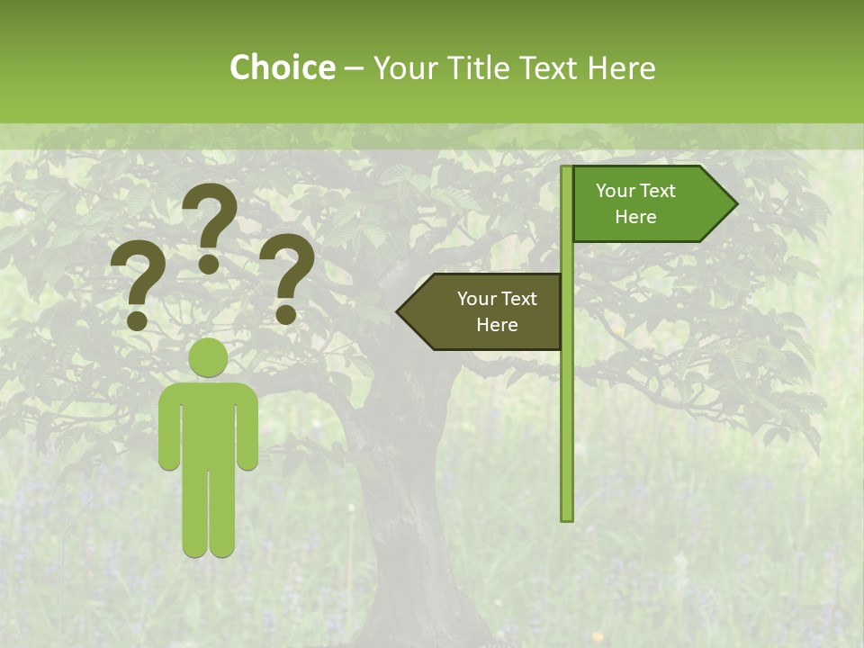 Tree Buddhism Meadow PowerPoint Template