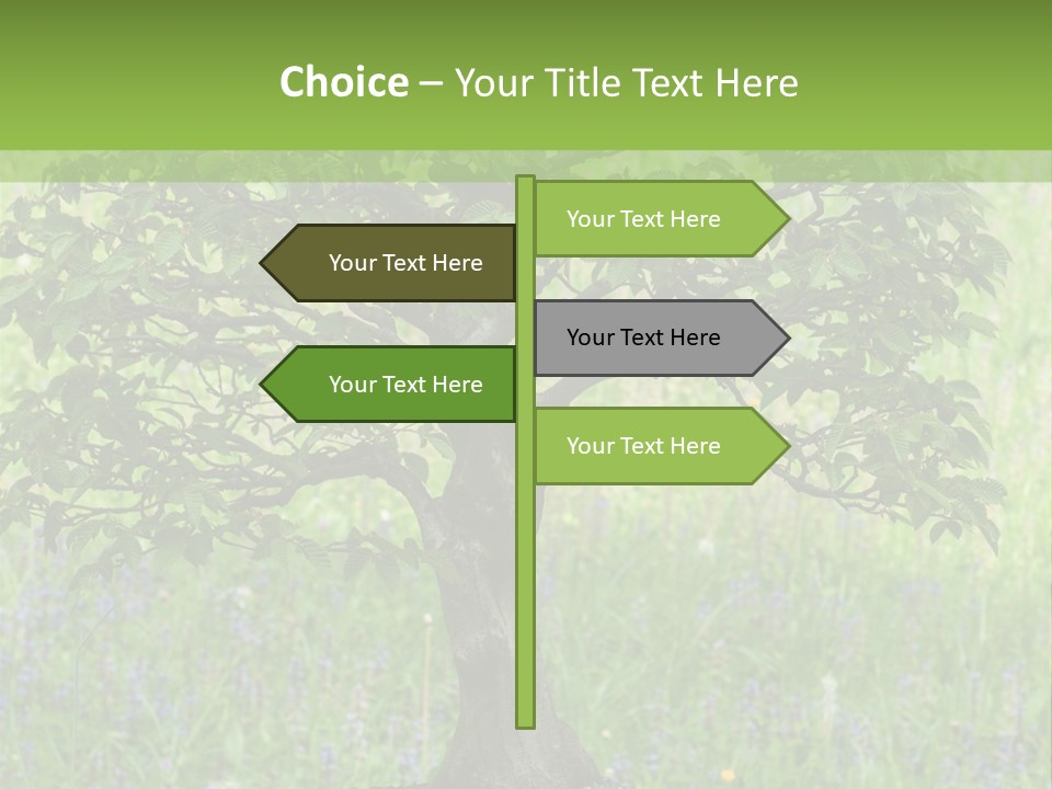 Tree Buddhism Meadow PowerPoint Template