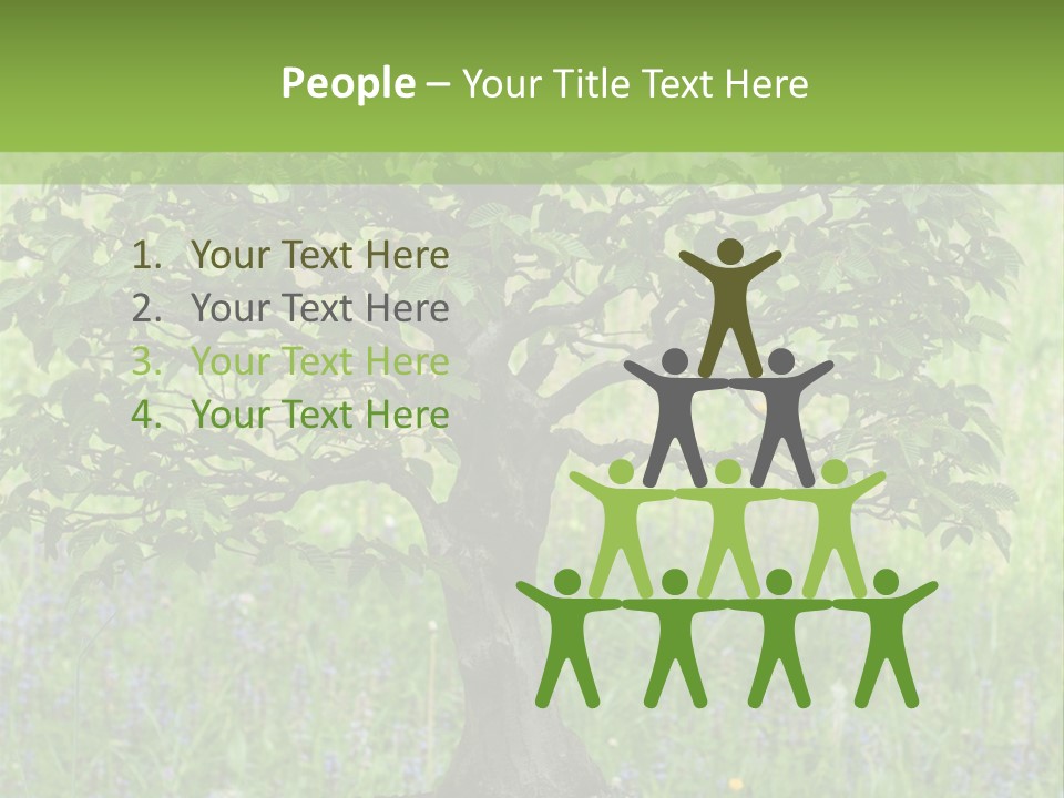 Tree Buddhism Meadow PowerPoint Template