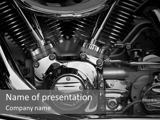 Detail Road Engine PowerPoint Template