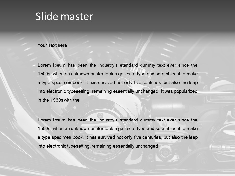 Detail Road Engine PowerPoint Template