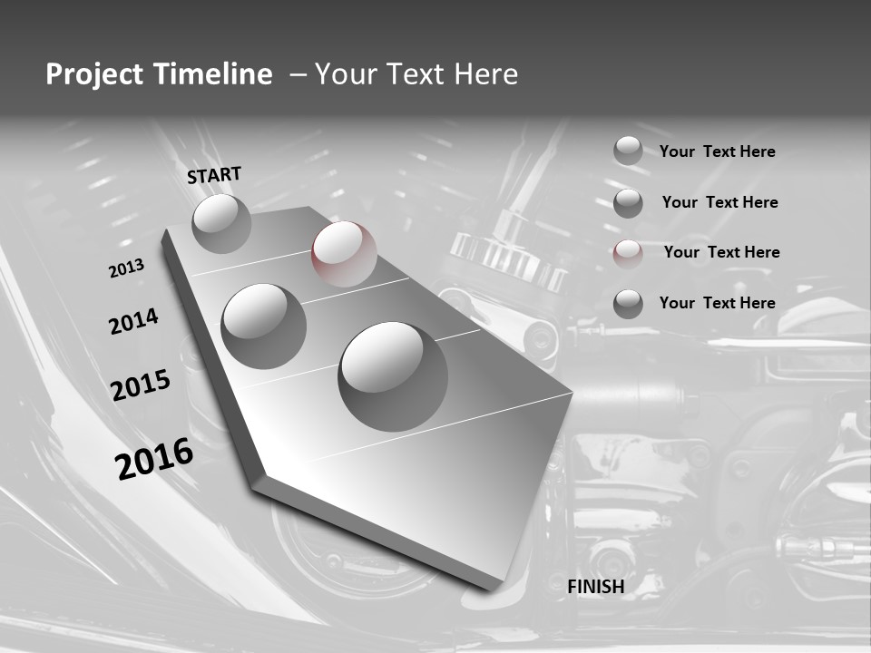 Detail Road Engine PowerPoint Template