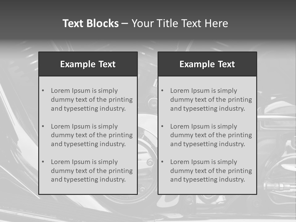 Detail Road Engine PowerPoint Template