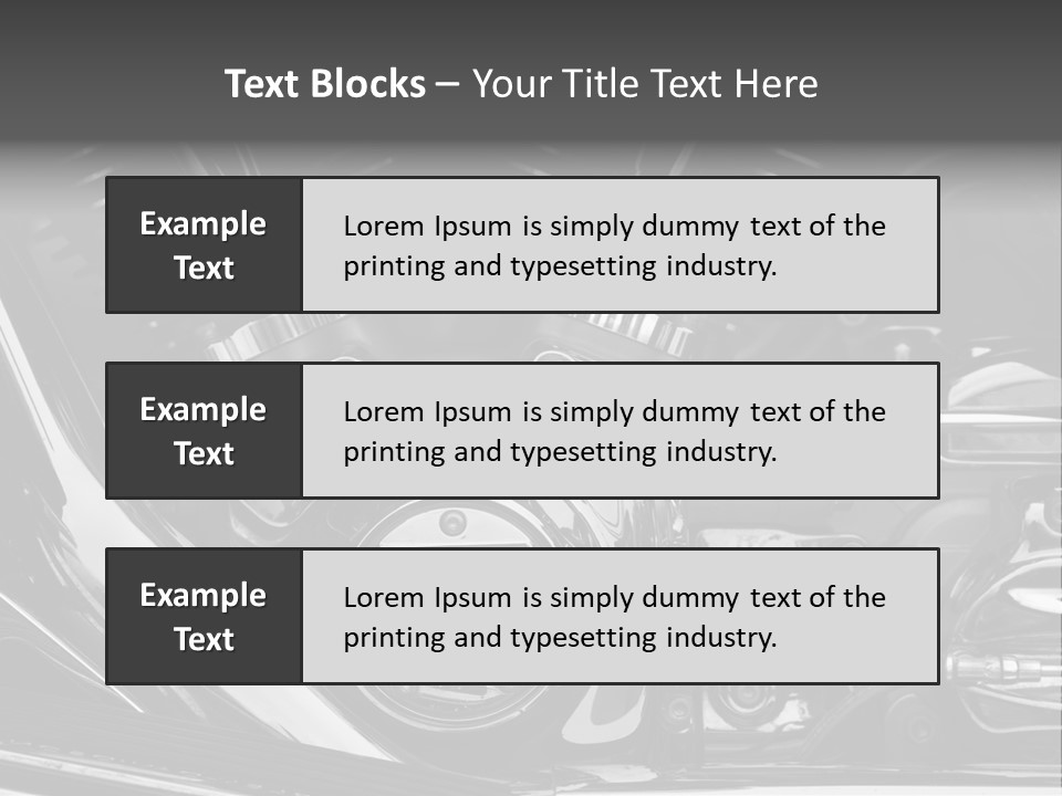 Detail Road Engine PowerPoint Template