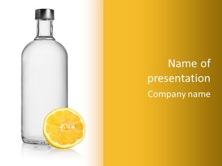 Vodka White Background Studio Shot PowerPoint Template