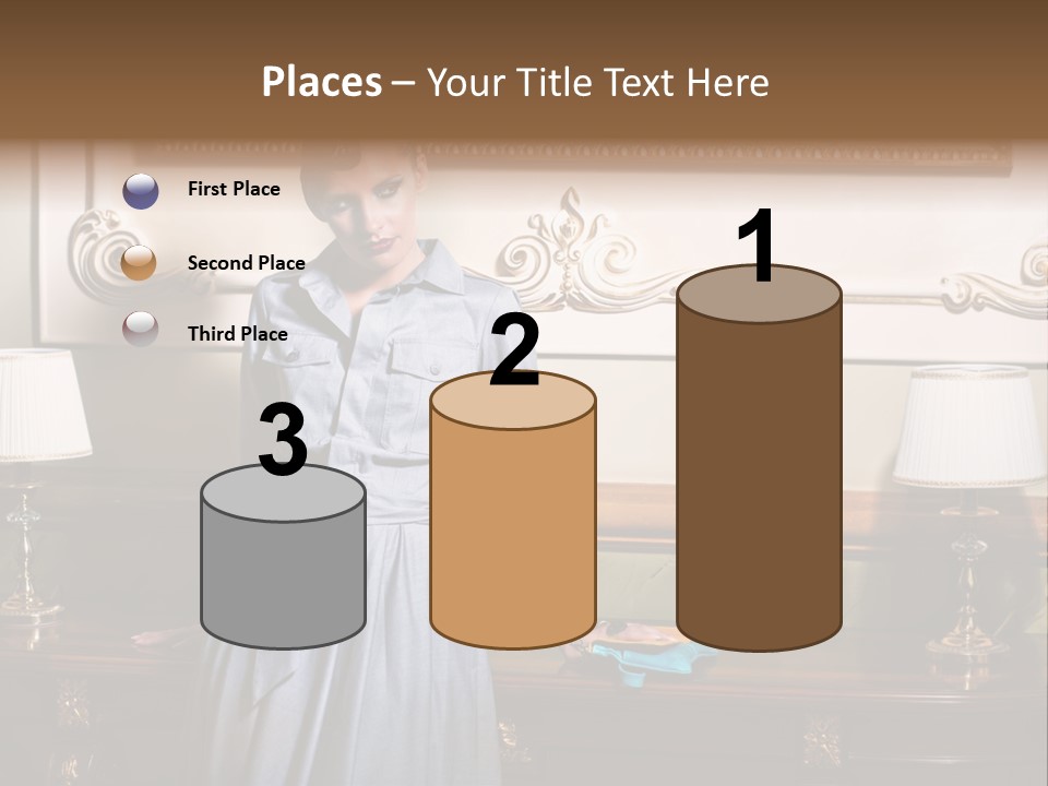 Lady Woman Standing PowerPoint Template