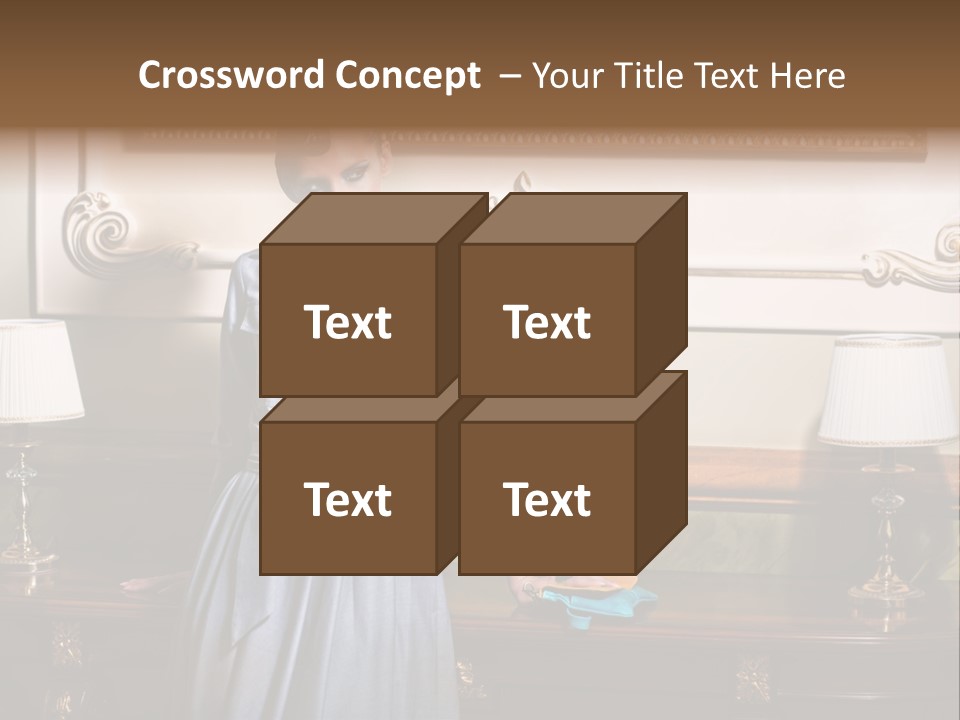 Lady Woman Standing PowerPoint Template