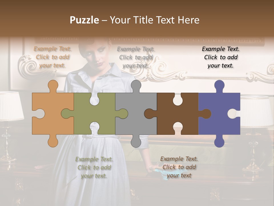 Lady Woman Standing PowerPoint Template