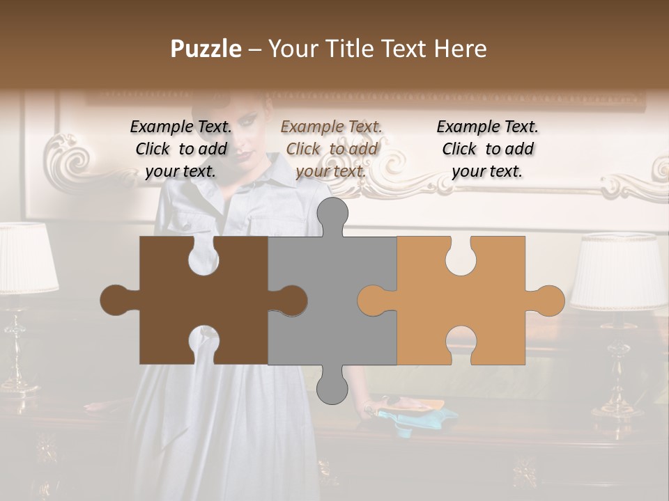 Lady Woman Standing PowerPoint Template