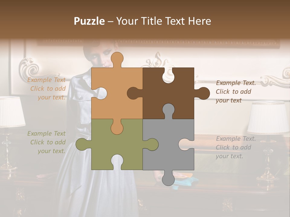 Lady Woman Standing PowerPoint Template