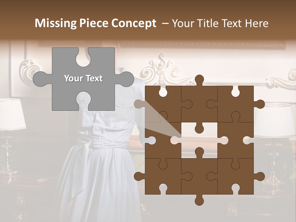 Lady Woman Standing PowerPoint Template