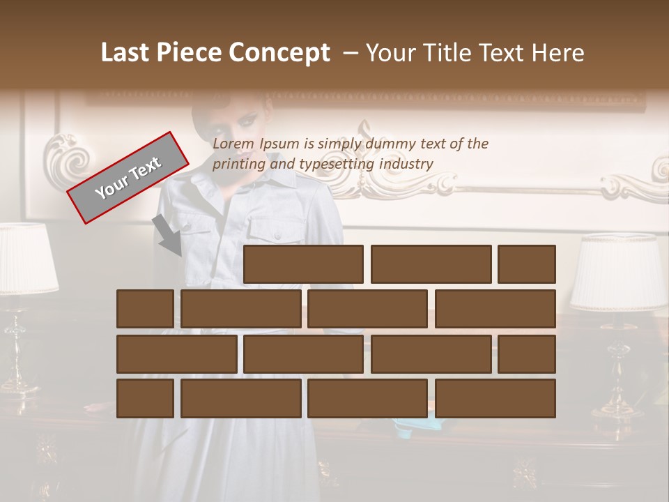 Lady Woman Standing PowerPoint Template