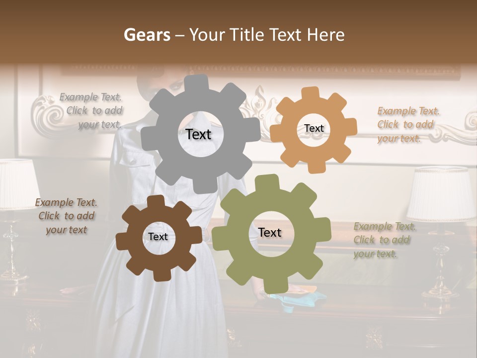 Lady Woman Standing PowerPoint Template