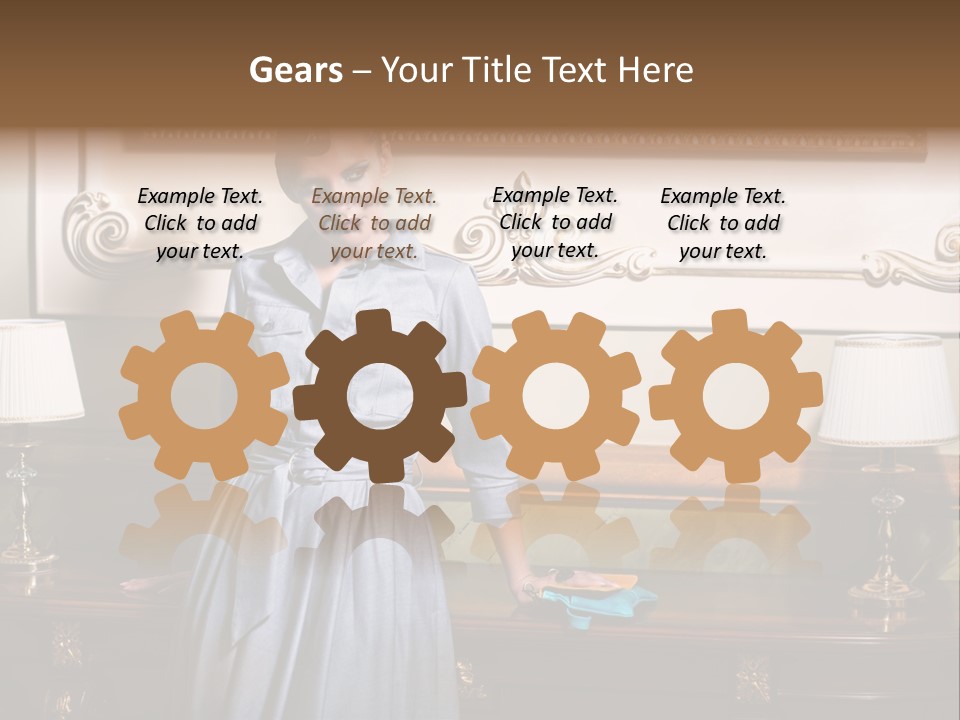 Lady Woman Standing PowerPoint Template