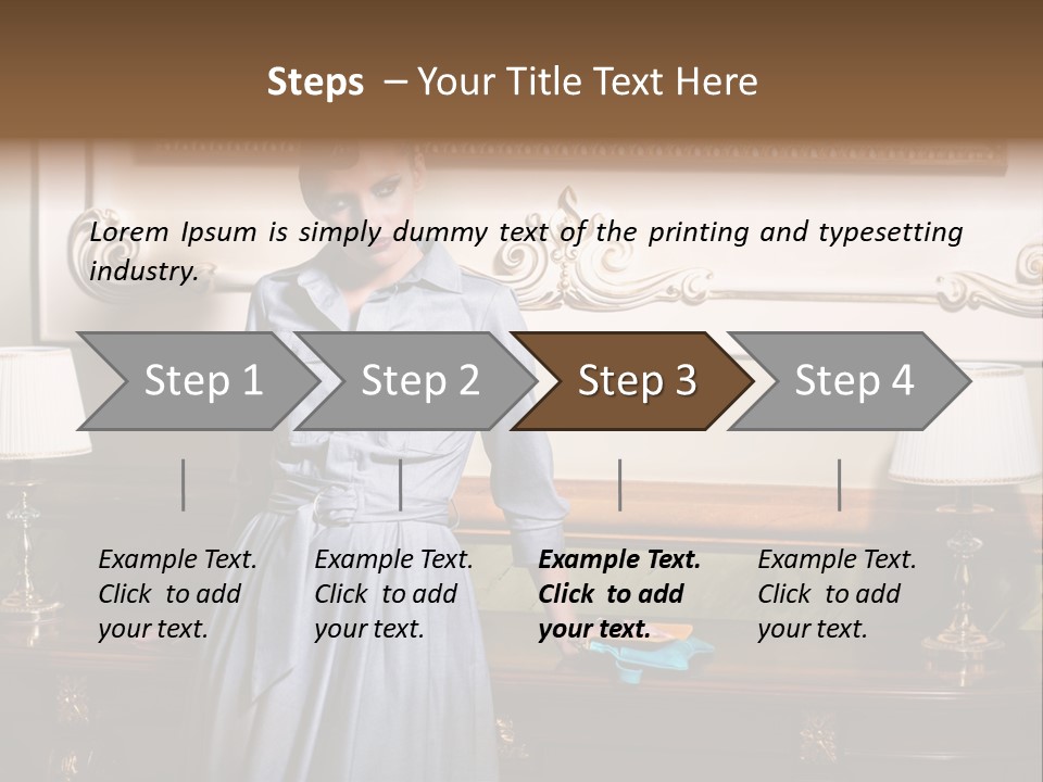 Lady Woman Standing PowerPoint Template