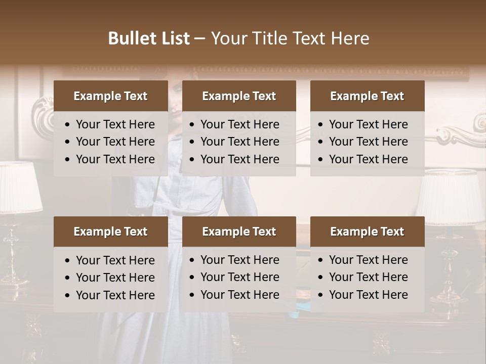 Lady Woman Standing PowerPoint Template