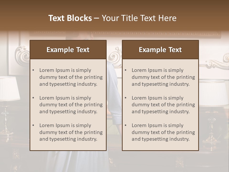 Lady Woman Standing PowerPoint Template