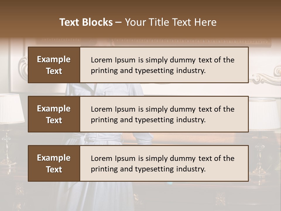 Lady Woman Standing PowerPoint Template