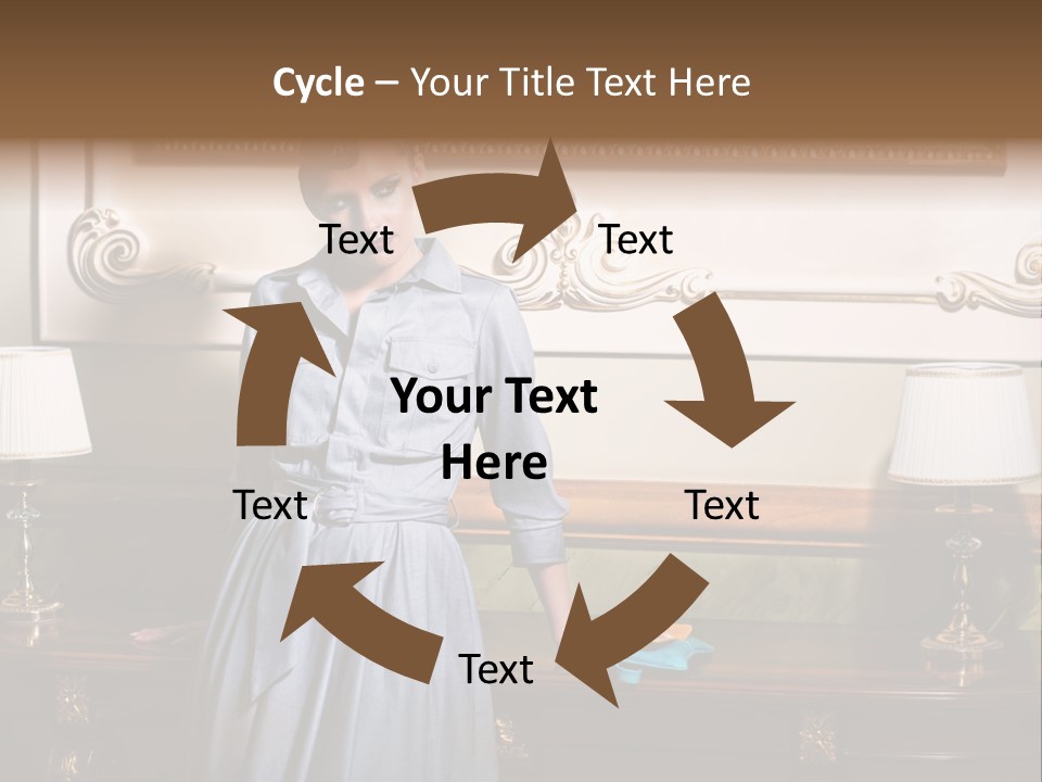 Lady Woman Standing PowerPoint Template