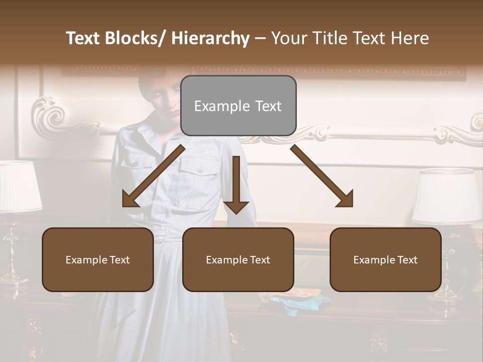 Lady Woman Standing PowerPoint Template