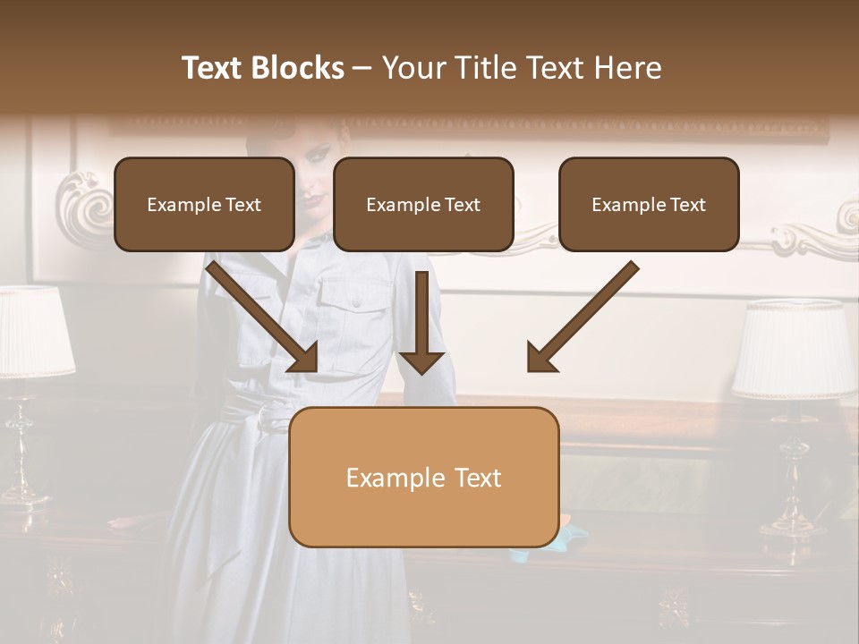 Lady Woman Standing PowerPoint Template