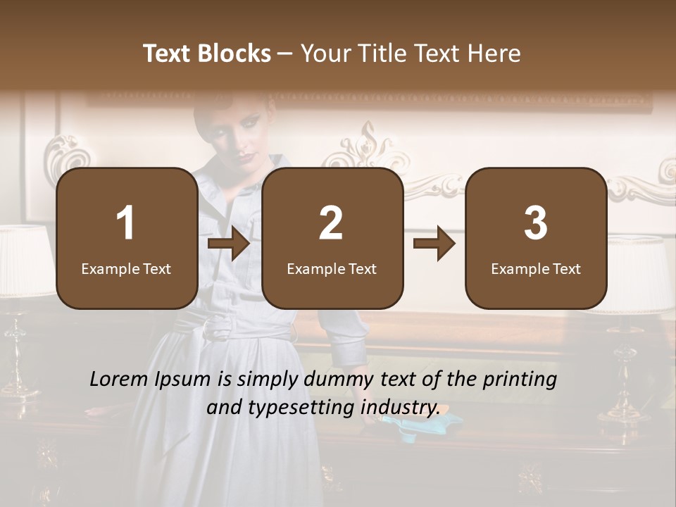 Lady Woman Standing PowerPoint Template