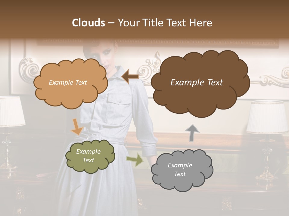 Lady Woman Standing PowerPoint Template