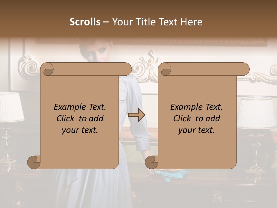 Lady Woman Standing PowerPoint Template