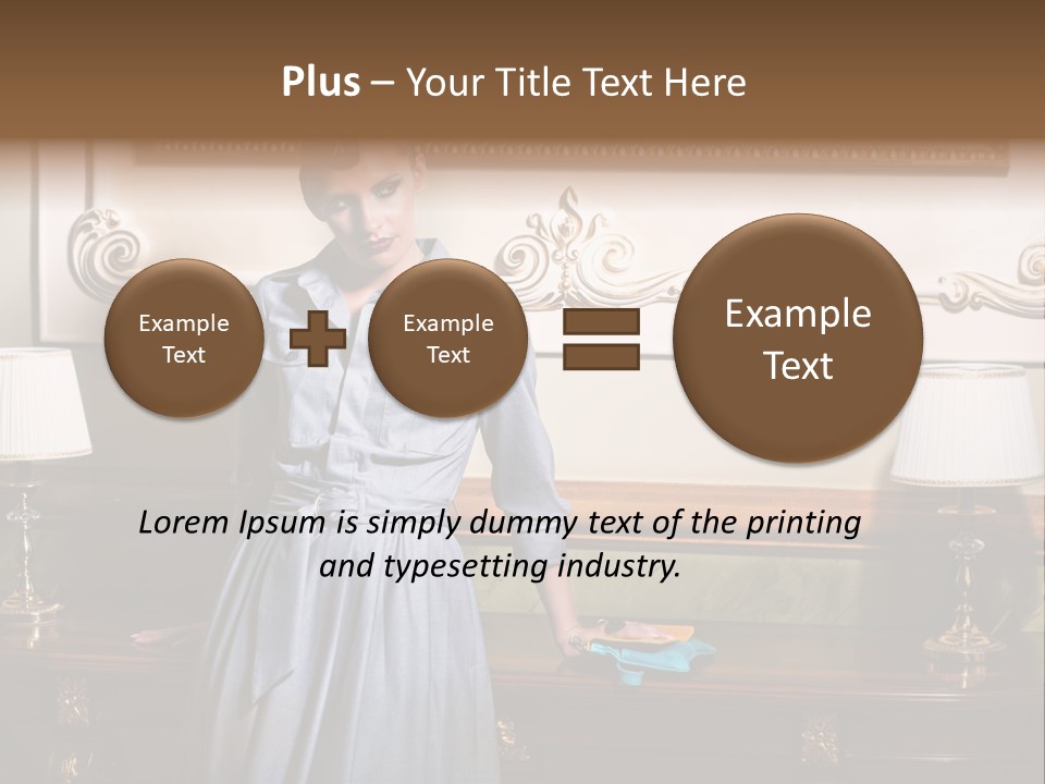 Lady Woman Standing PowerPoint Template