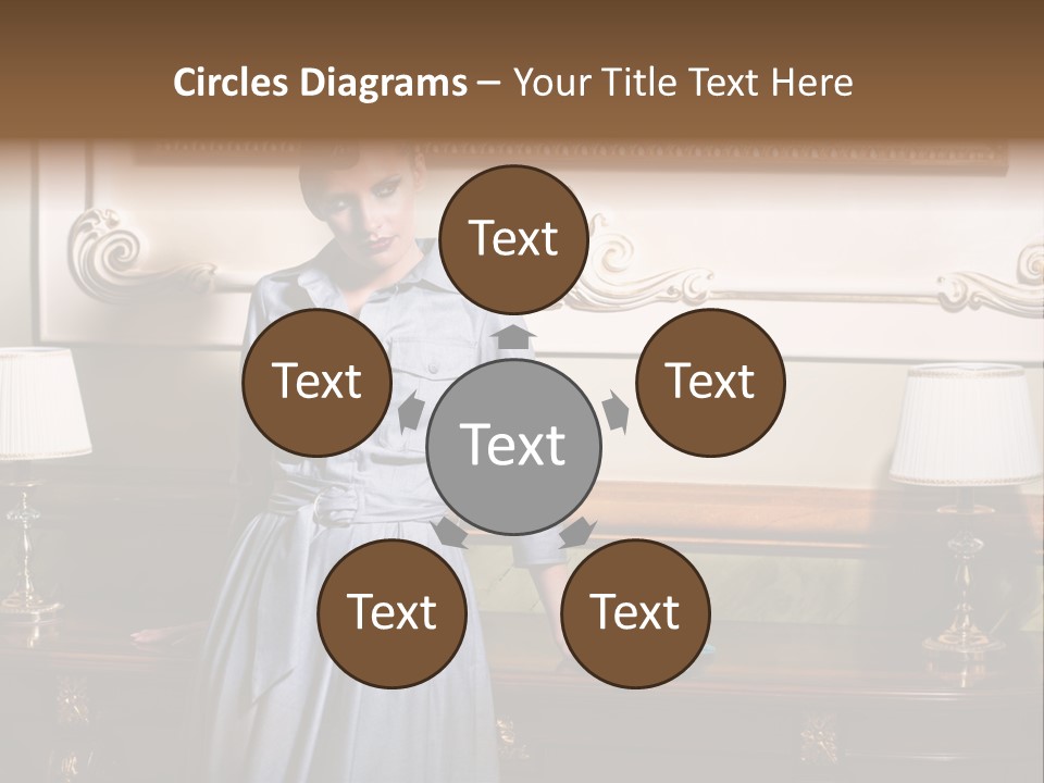 Lady Woman Standing PowerPoint Template