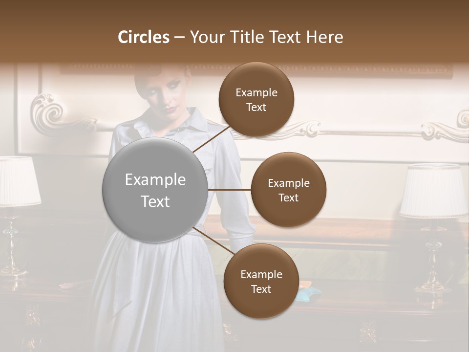 Lady Woman Standing PowerPoint Template