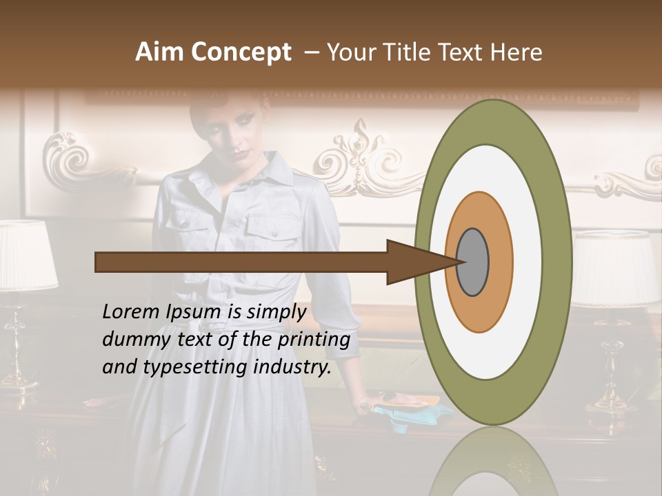 Lady Woman Standing PowerPoint Template