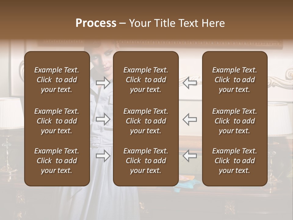 Lady Woman Standing PowerPoint Template