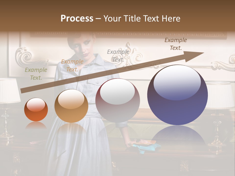 Lady Woman Standing PowerPoint Template