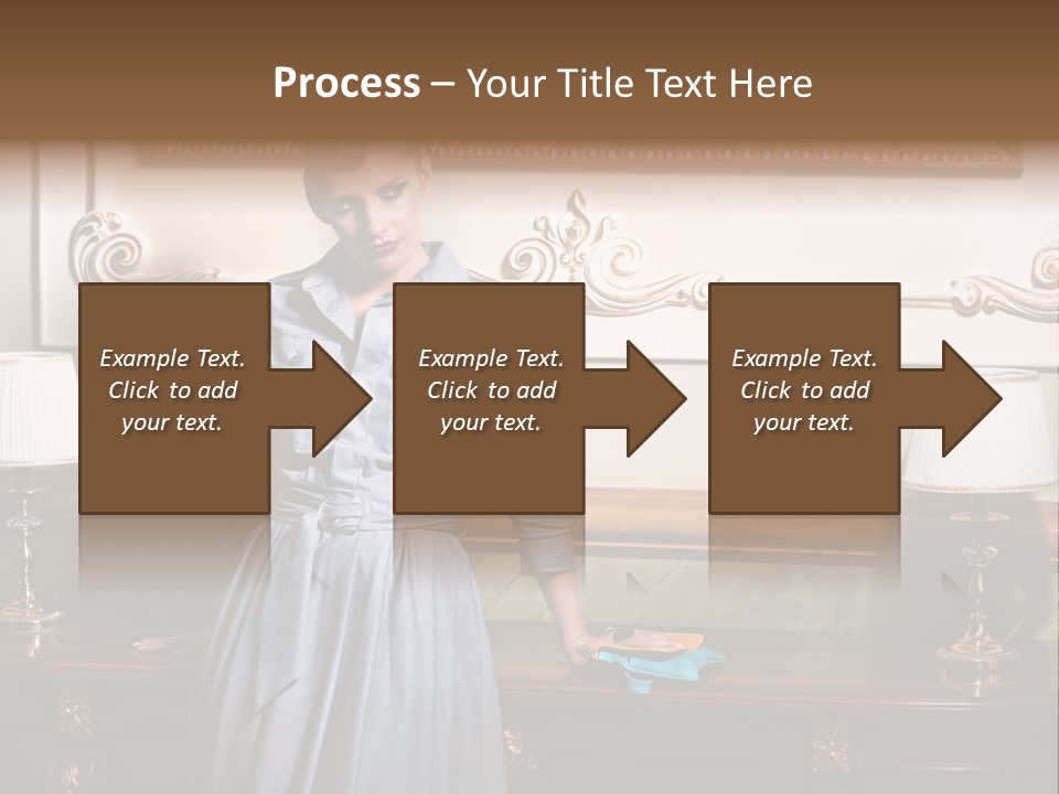 Lady Woman Standing PowerPoint Template