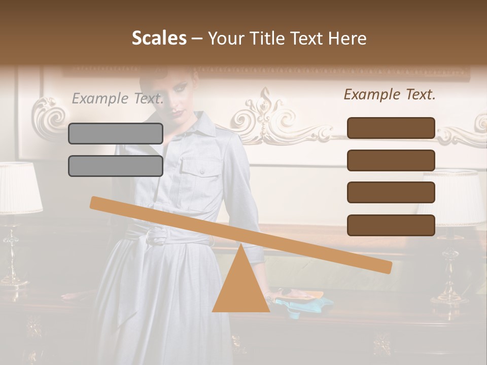 Lady Woman Standing PowerPoint Template