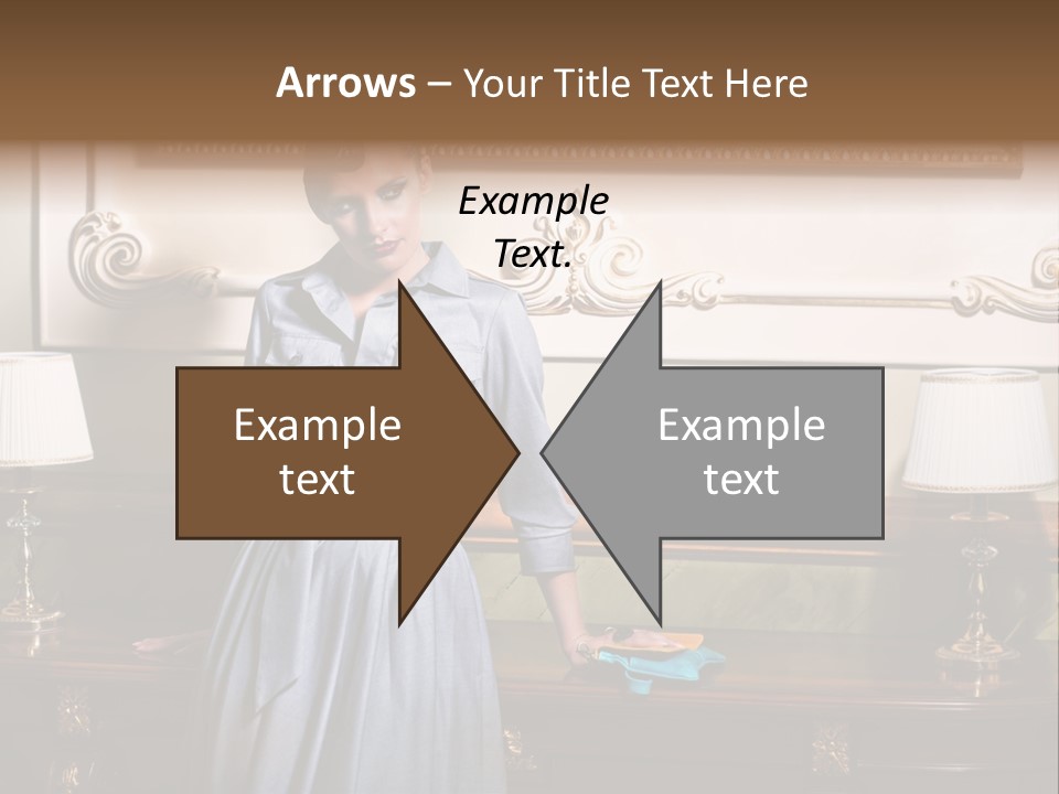 Lady Woman Standing PowerPoint Template